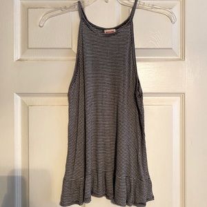 Black and white striped tank top